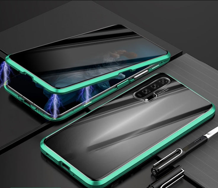 Coque Téléphone Anti-Espion Magnétique avec Verre de Confidentialité