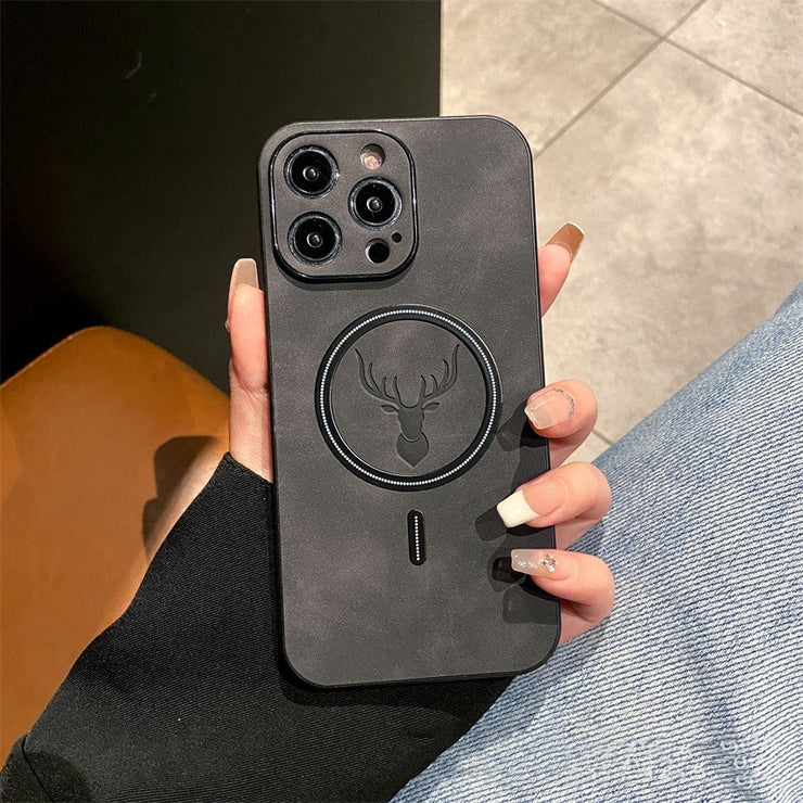 Coque téléphone magnétique cartoon Motif élan