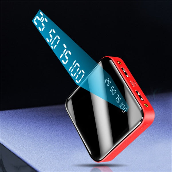 Mini Power Bank 20000mAh avec Écran Digital Miroir