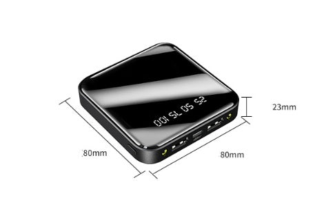 Mini Power Bank 20000mAh avec Écran Digital Miroir