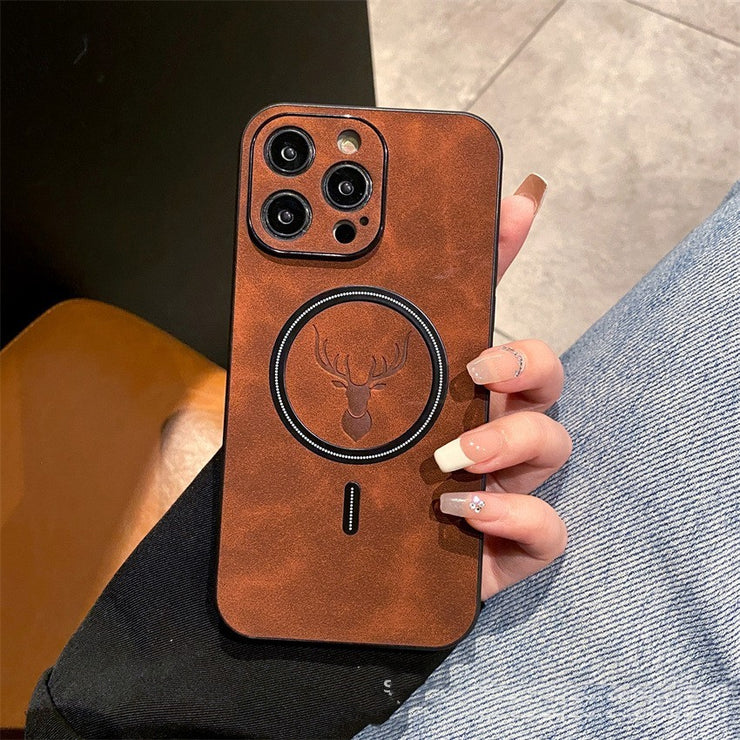 Coque téléphone magnétique cartoon Motif élan