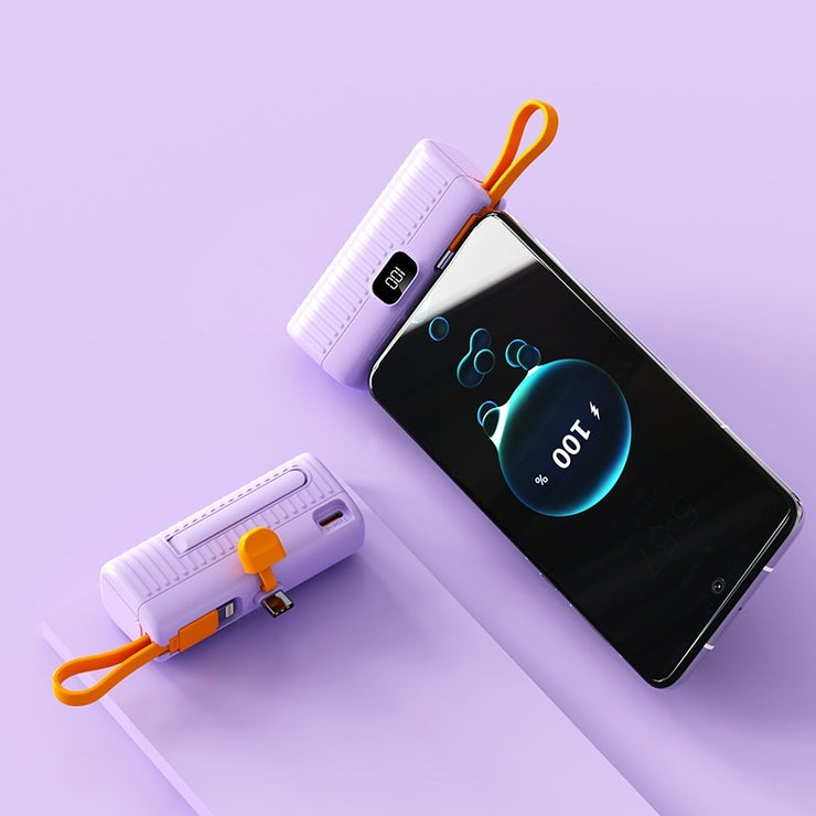 Power Bank Capsule Batterie Externe Compacte et Portable