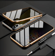 Coque Téléphone Anti-Espion Magnétique avec Verre de Confidentialité