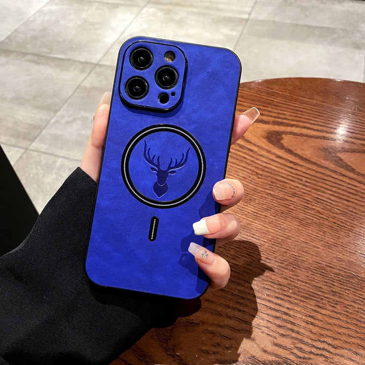 Coque téléphone magnétique cartoon Motif élan