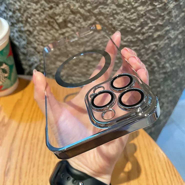 Coque iPhone 14 Magnétique Électroplaquée