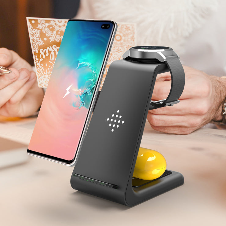 Station de Charge 3 en 1 Sans Fil Rapide
