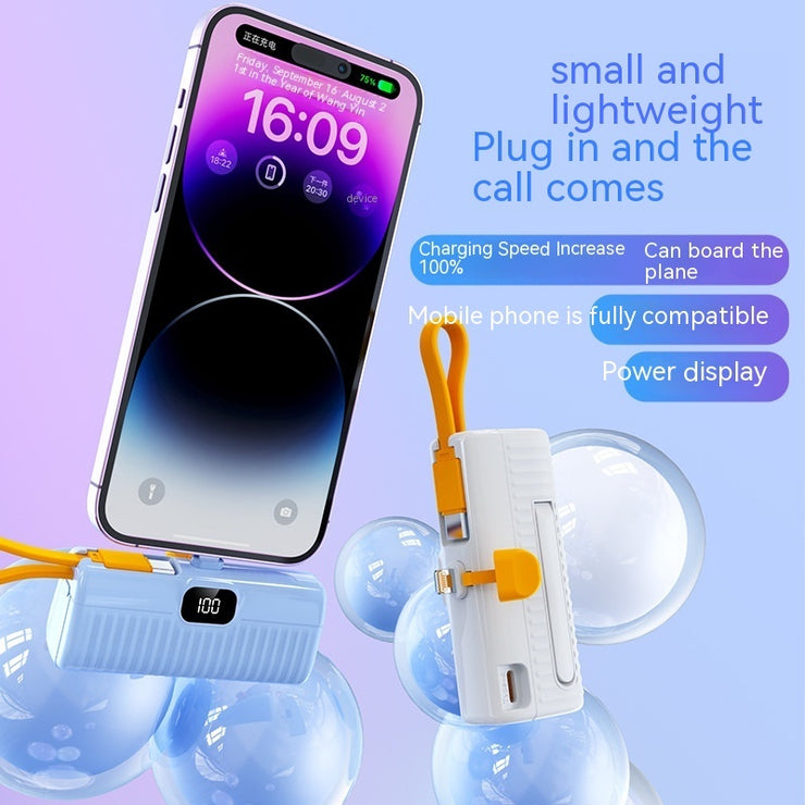 Power Bank Capsule Batterie Externe Compacte et Portable