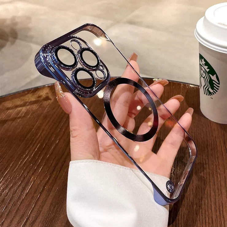 Coque iPhone 14 Magnétique Électroplaquée