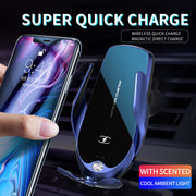 Support Téléphone Voiture avec Chargeur Sans Fil Rapide