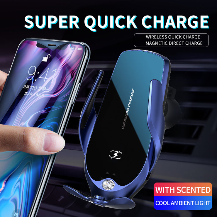 Support Téléphone Voiture avec Chargeur Sans Fil Rapide