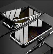Coque Téléphone Anti-Espion Magnétique avec Verre de Confidentialité